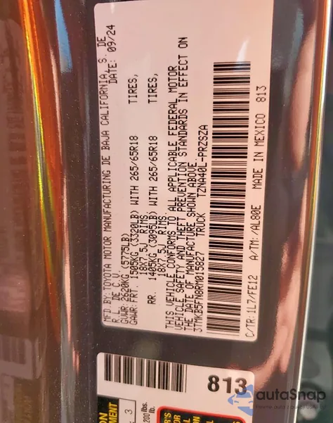 2024 Toyota Tacoma Double Cab z USA, uszkodzony, nr VIN 3TMKB5FN8RM015827